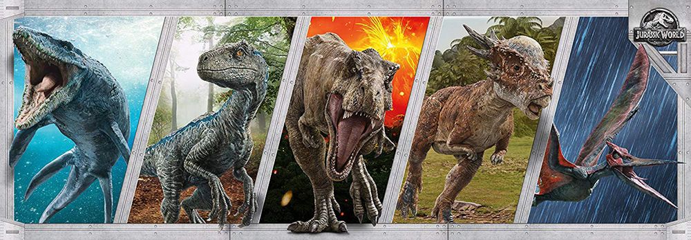 Clementoni - Jurassic World Panorama 1000 Piece Jigsaw
