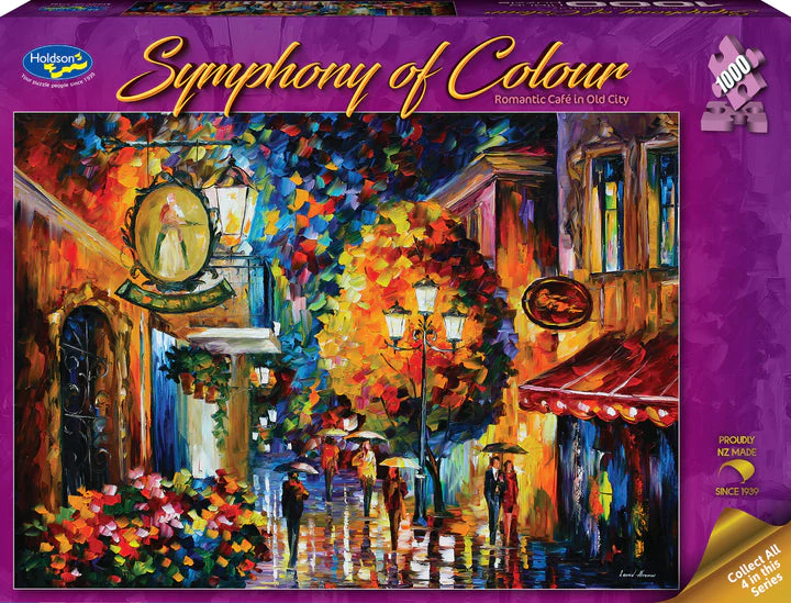 Holdson - Symphony Of Colour Romantic Cafe In Old City 1000 Piece Jigsaw