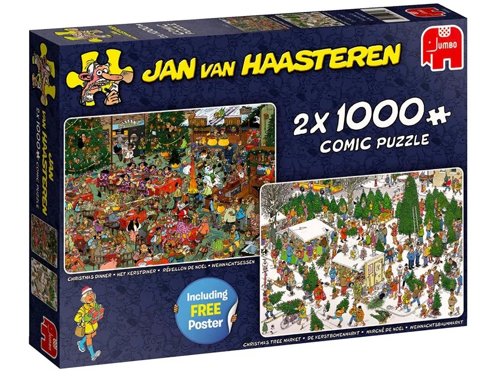 Jan Van Haasteren - Christmas Gifts - 2x1000 Piece Jigsaw