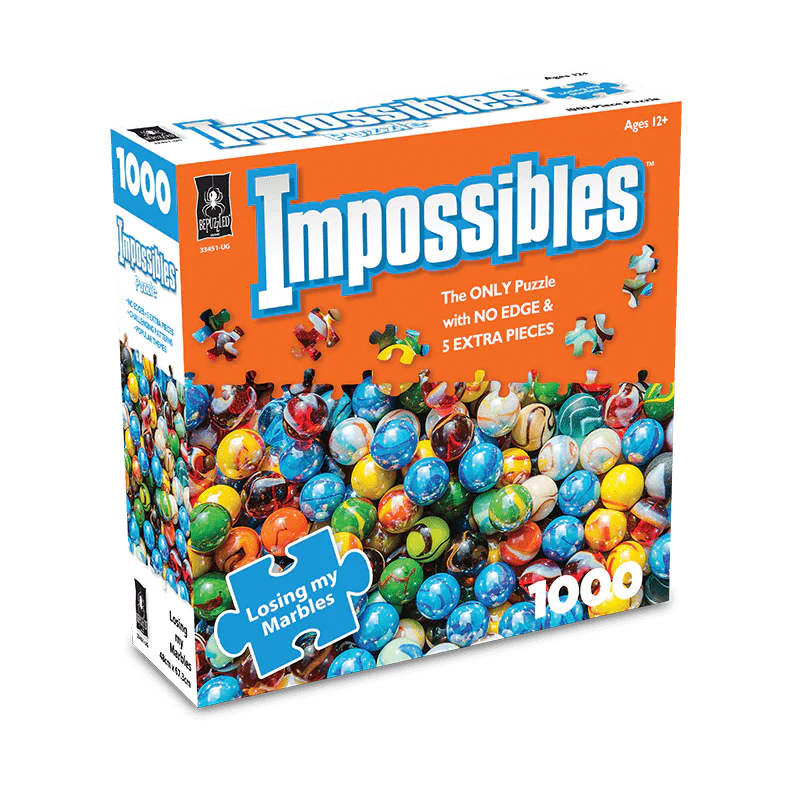 Impossibles Puzzles: Losing My Marbles 1000 Piece Jigsaw