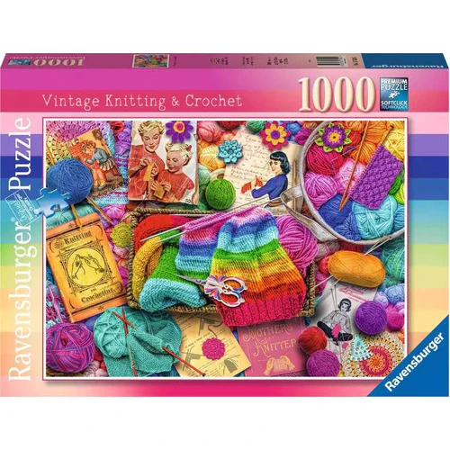 Ravensburger - Vintage Knitting and Crochet 1000 Piece Jigsaw