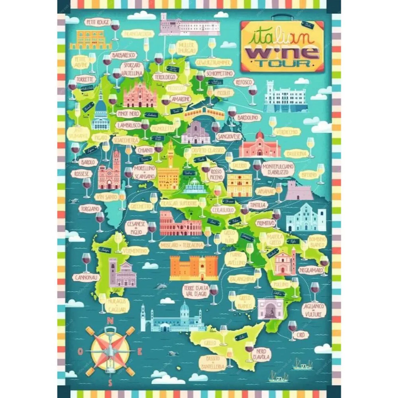 1278-ravensburger-map-of-italy-wines-1000-piece-jigsaw-1.webp Ravensburger - Map of Italy - Wines 1000 Piece Jigsaw