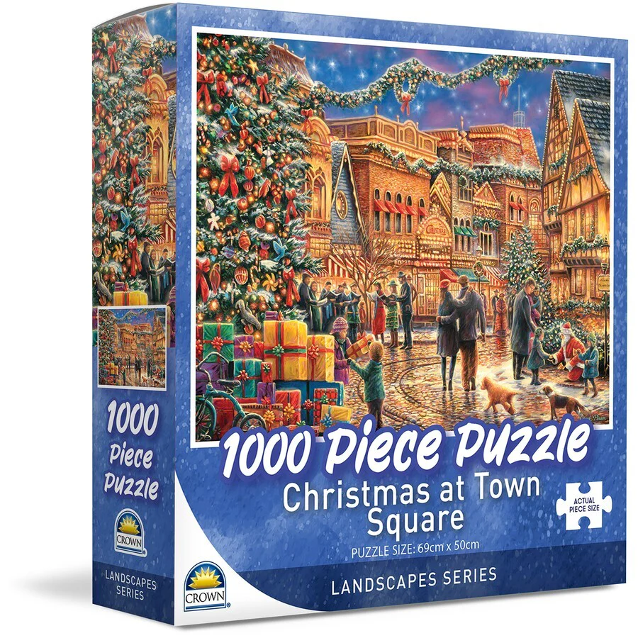 Crown Landscapes Series 1 Christmas at Town Square 1000 Piece Jigsaw