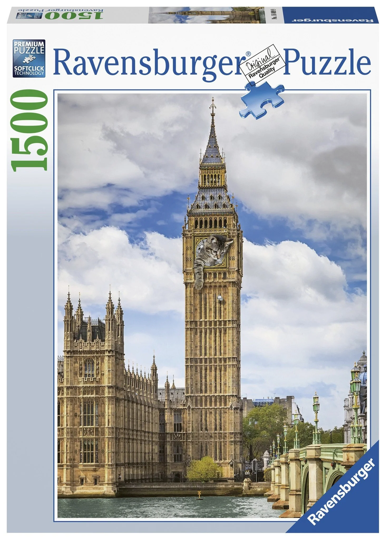 Ravensburger - Funny Cat on Big Ben - 1500 Piece Jigsaw