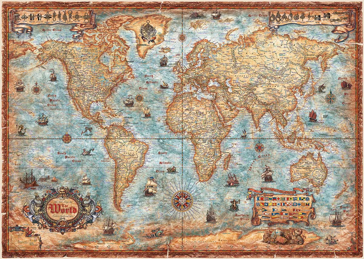 Heye - Map Art The World 2000 Piece Jigsaw
