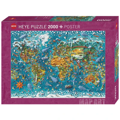 Heye - Map Art Miniature World 2000 Piece Jigsaw