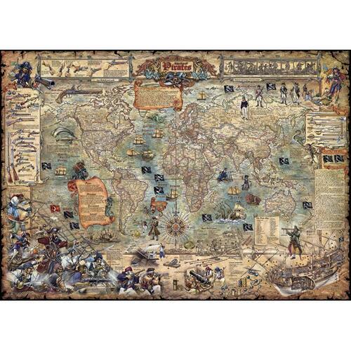 1613-heye-map-art-pirate-world-2000-piece-jigsaw-2.jpg Heye - Map Art Pirate World 2000 Piece Jigsaw