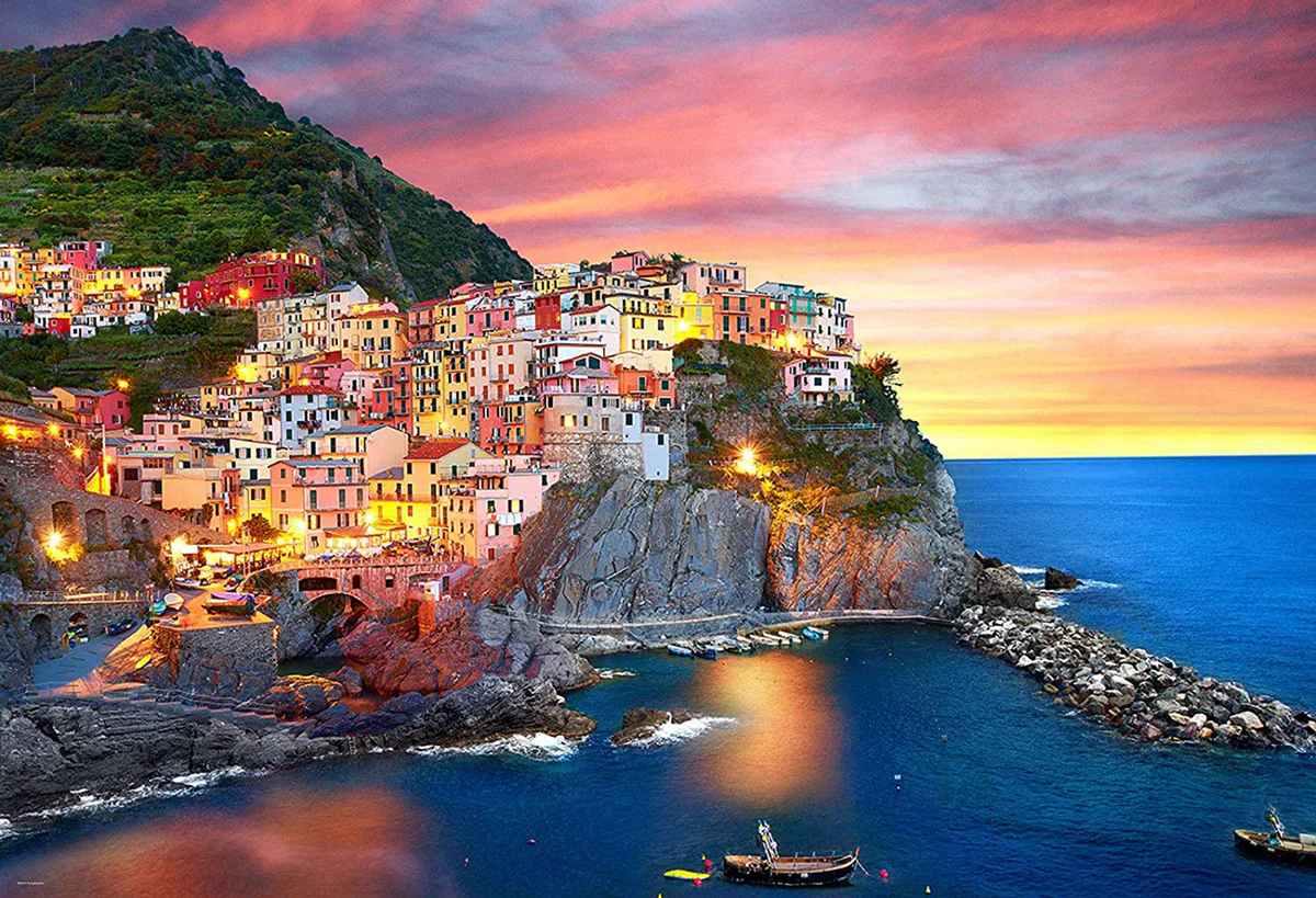 Manarola at Dusk Italy 2000 Piece Jigsaw