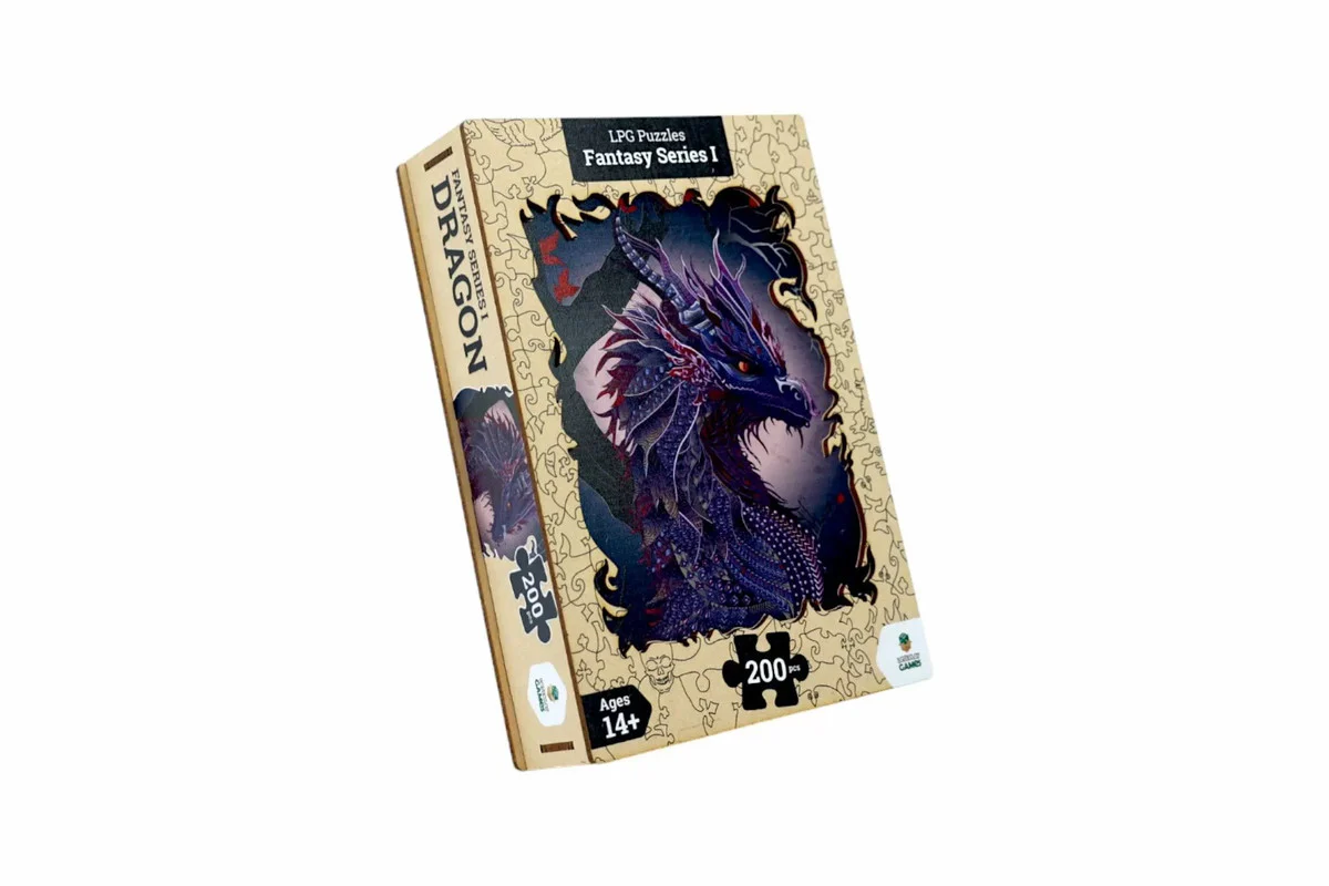 Let's Play Games Puzzles Wooden Fantasy Dragon - 200 piece Puzzle
