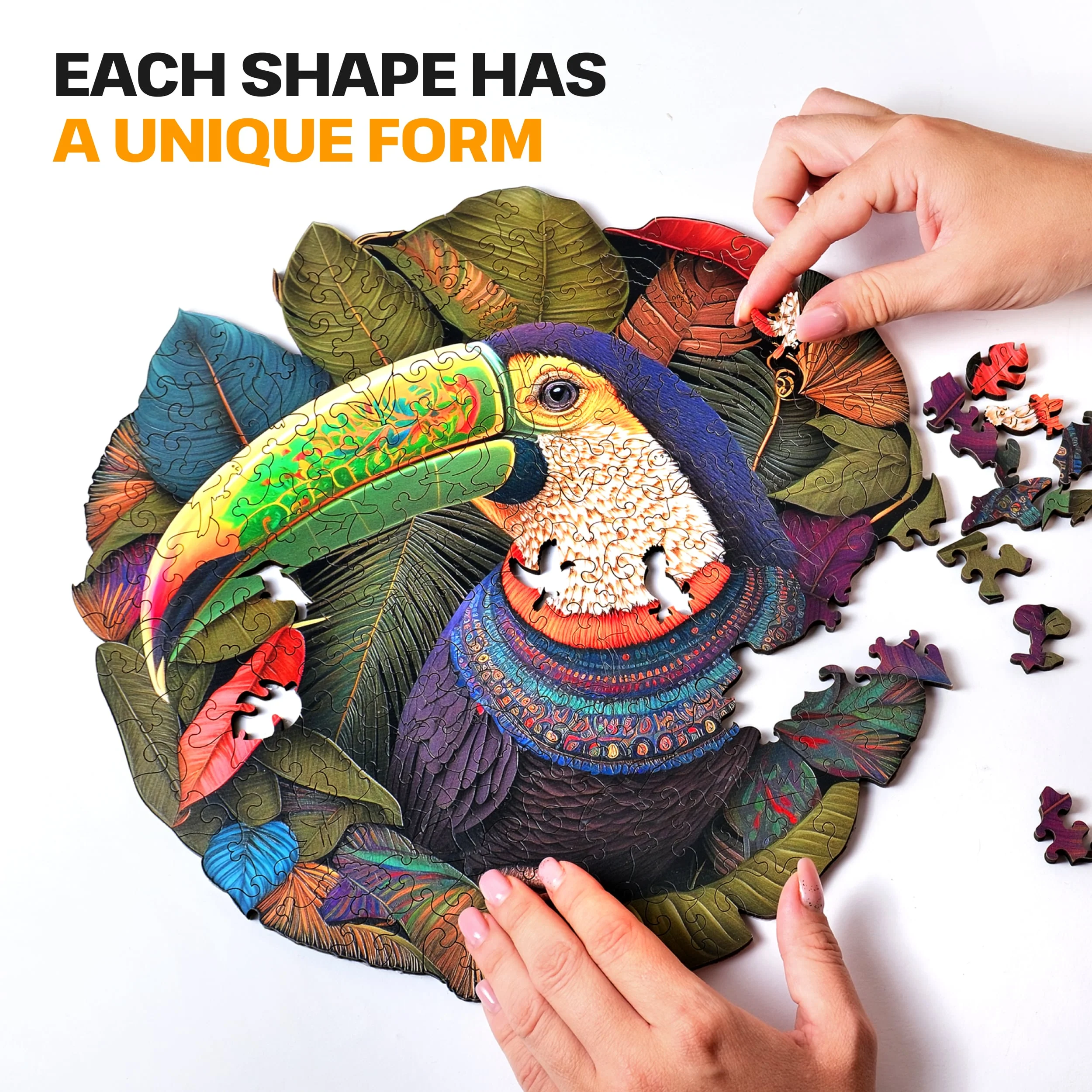 Escape Welt - Wooden Jigsaw puzzles - Toucan 200 Piece Jigsaw