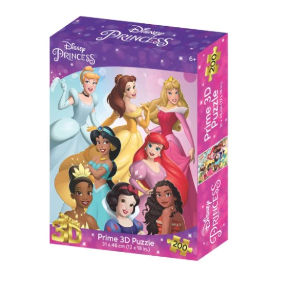 Prime 3D - Disney Princess - 200 Piece 3D Jigsaw