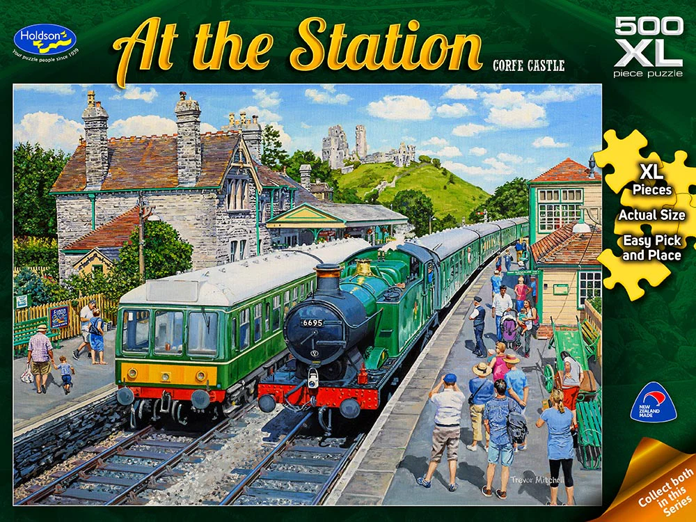 Holdson - Corfe Castle - At The Station 500 Piece Xl Jigsaw