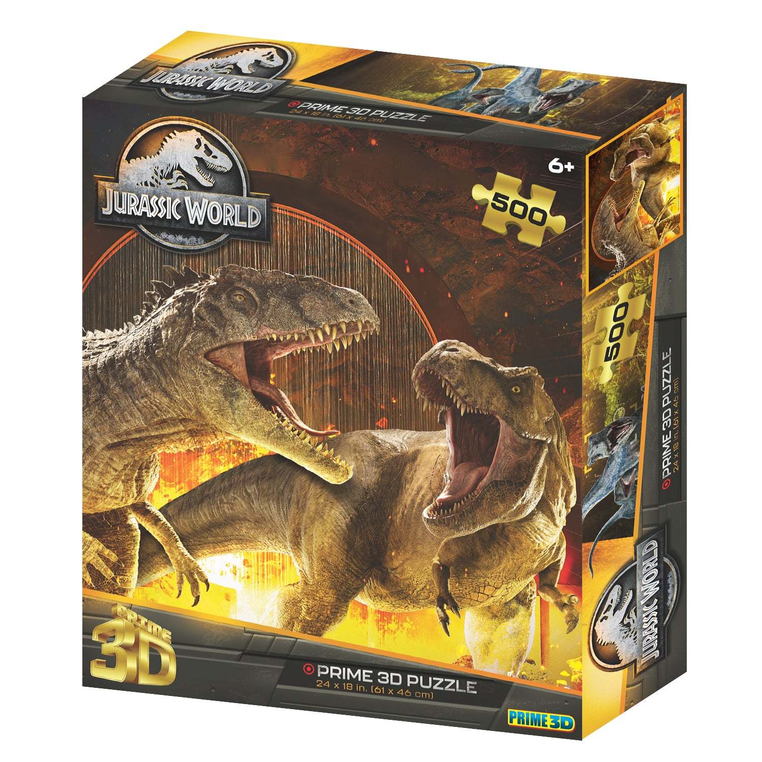 Prime 3D - Jurassic World T.Rex vs Giganotosaurs - 500 Piece 3D Jigsaw