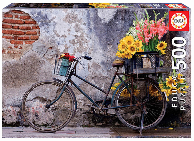 1822-educa-bicycle-with-flowers-500-piece-jigsaw-1.jpg Educa - Bicycle with Flowers 500 Piece Jigsaw