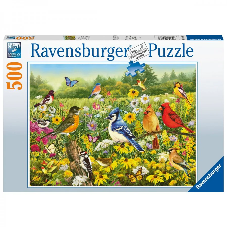 1921-ravensburger-birds-in-the-meadow-500-piece-jigsaw-1.webp Ravensburger - Birds in the Meadow 500 Piece Jigsaw