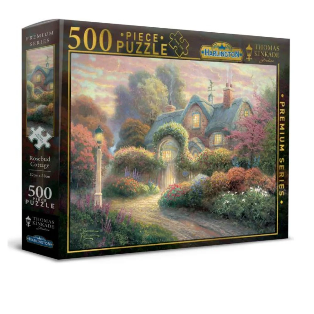 Harlington - Thomas Kinkade Rosebud Cottage 500 Piece Jigsaw