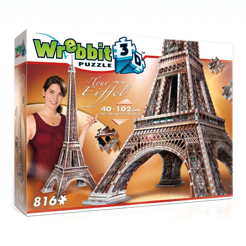 Wrebbit - Eiffel Tower Puzzle - 816 Piece 3D Jigsaw