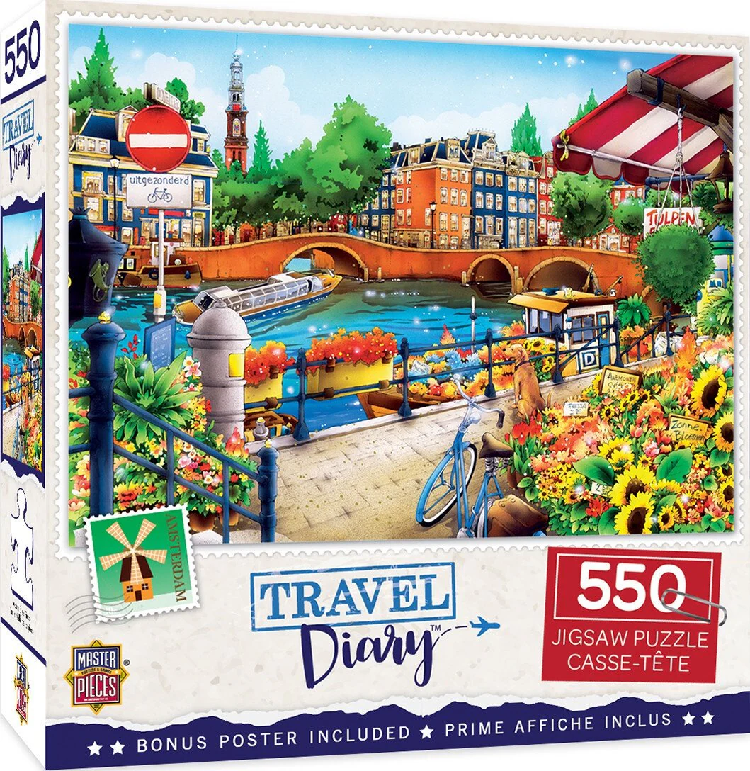2009-masterpieces-travel-diary-amsterdam-550-piece-1.webp MasterPieces - Travel Diary Amsterdam 550 Piece