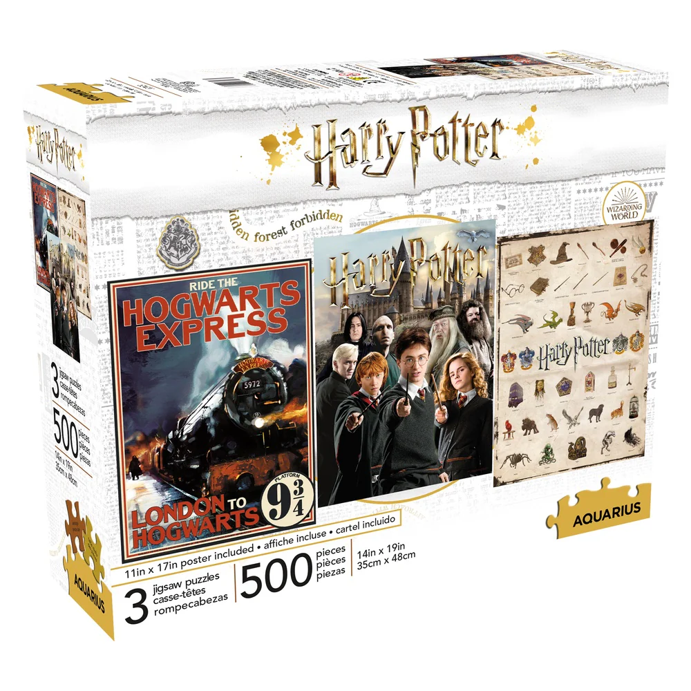 Aquarius - Harry Potter 500 Piece Jigsaw 3 puzzle set