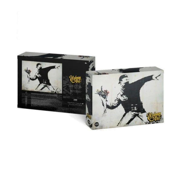 Bansky Urban Art Rage Flower Thrower 1000 Piece Jigsaw