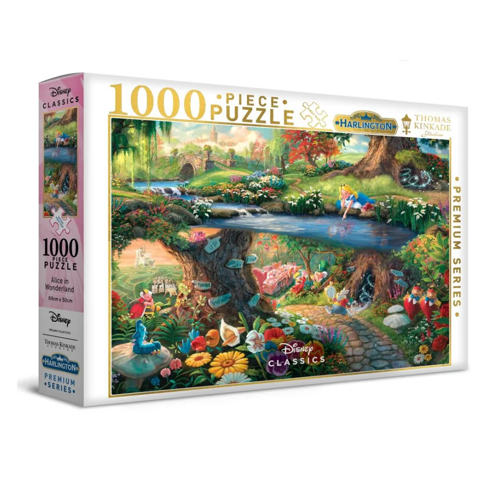 Harlington - Thomas Kinkade Disney Alice in Wonderland 1000 Piece Jigsaw