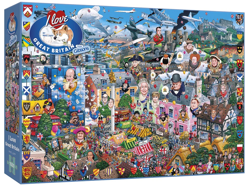 Gibsons - I Love Great Britain 1000 Piece Jigsaw