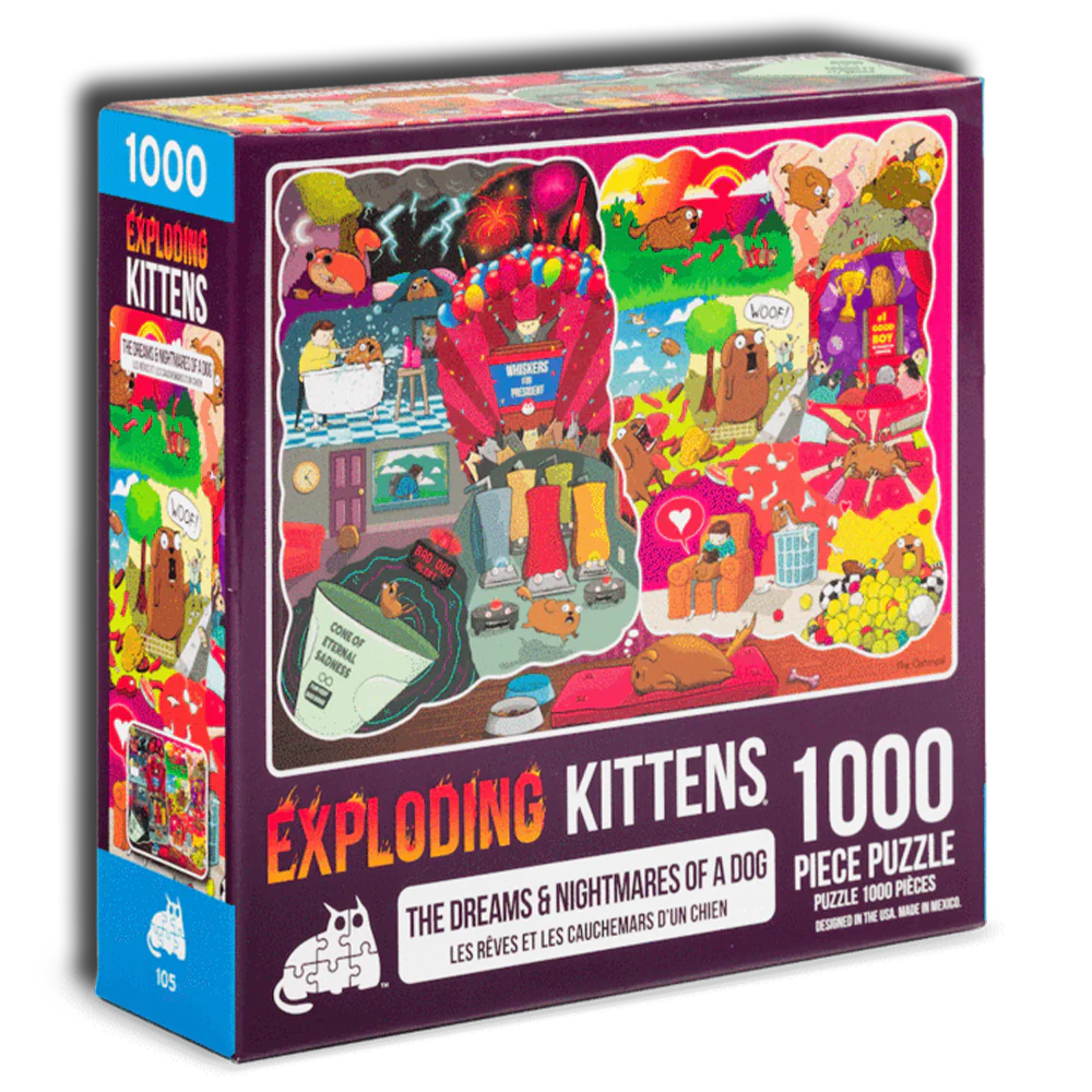 Exploding Kittens The Dreams & Nightmares of a Dog 1000 Piece Jigsaw