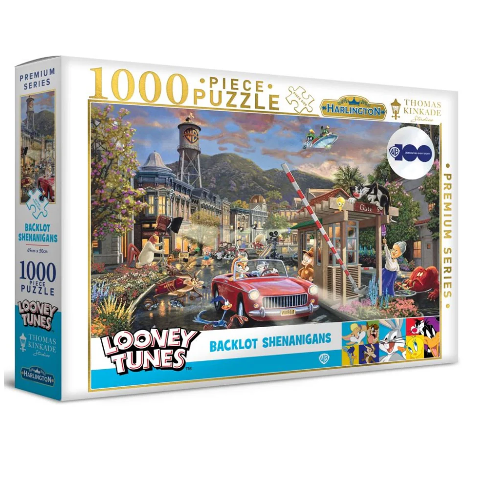 Harlington - Thomas Kinkade WB Looney Tunes Backlot Shenanigans 1000 Piece Jigsaw