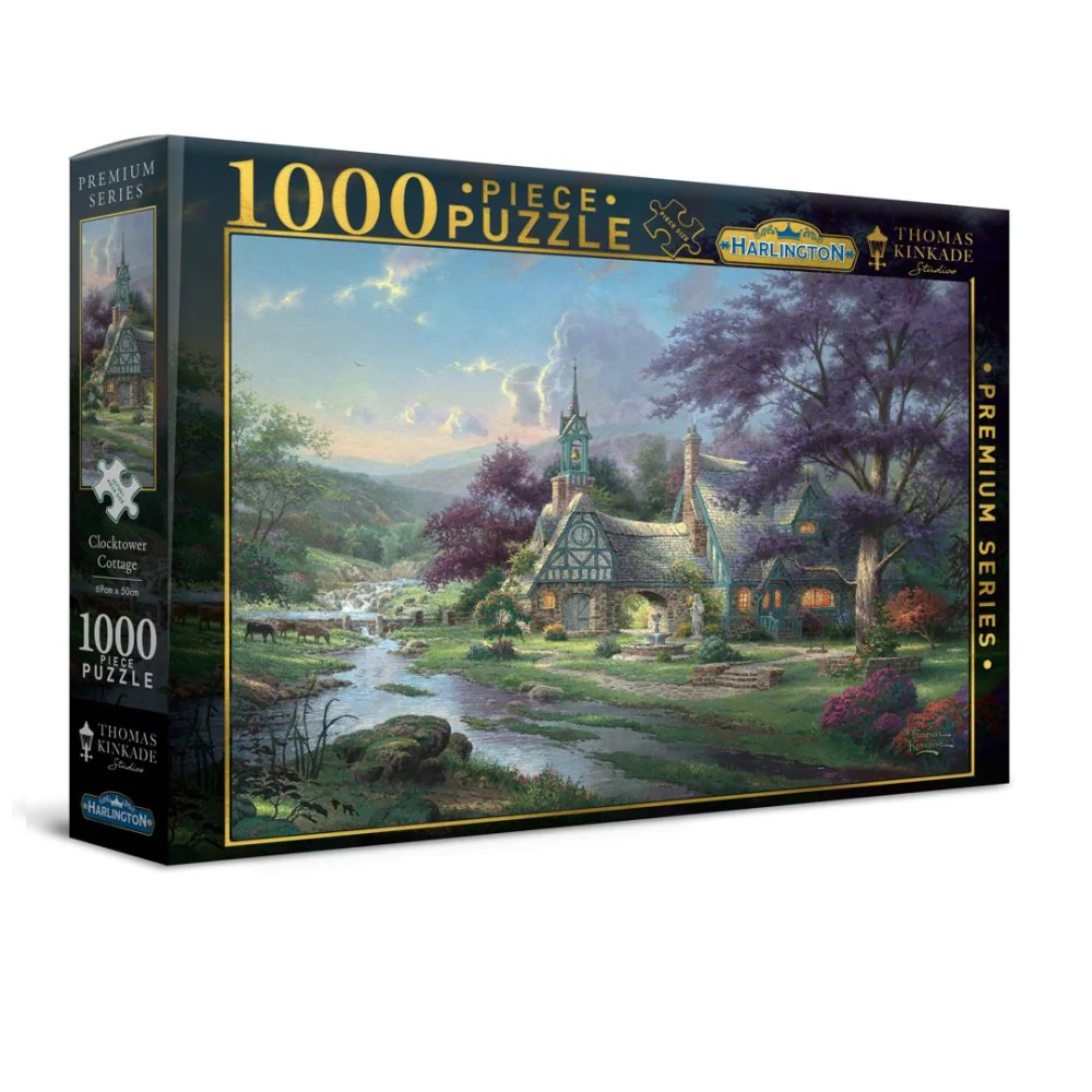 Harlington - Thomas Kinkade Clocktower Cottage 1000 Piece Jigsaw