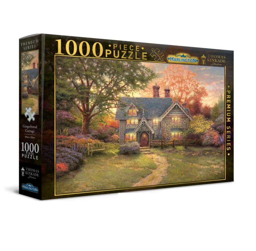 Harlington - Thomas Kinkade Gingerbread Cottage 1000 Piece Jigsaw