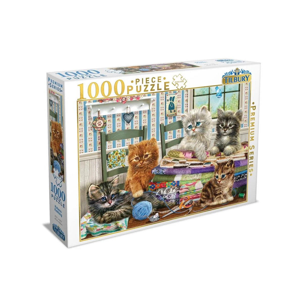 Tilbury - Kittens Knitting Puzzle 1000 Piece Jigsaw