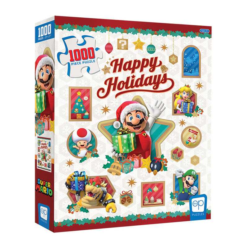 Super Mario Happy Holidays 1000 Piece Jigsaw