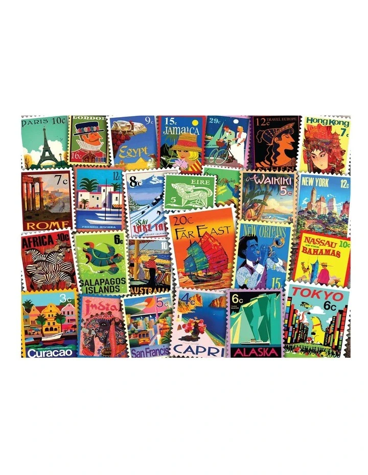 Harlington - Travel Stamp Fun 1000 Piece Jigsaw