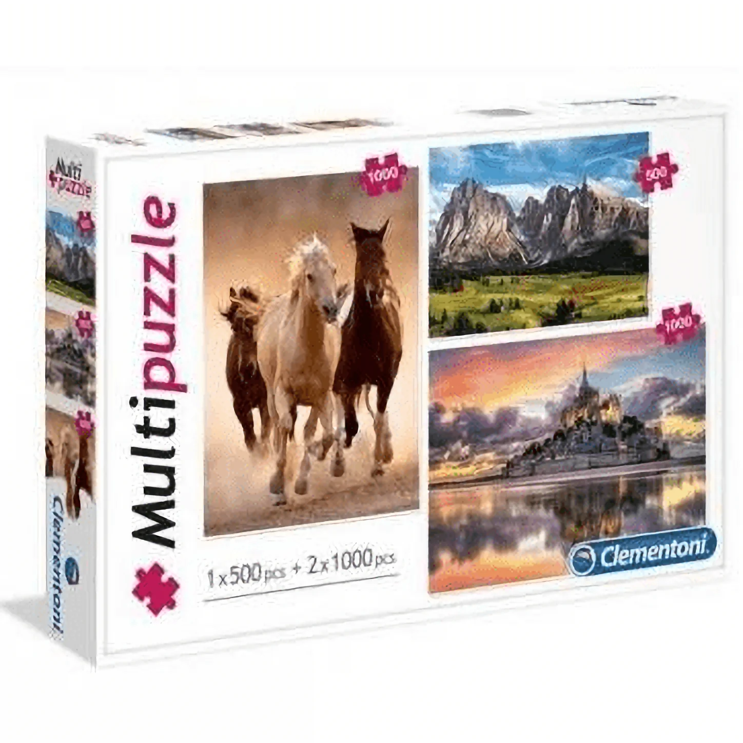 Clementoni - Mix 1 X 500 Piece + 2 X 1000 Piece Jigsaw