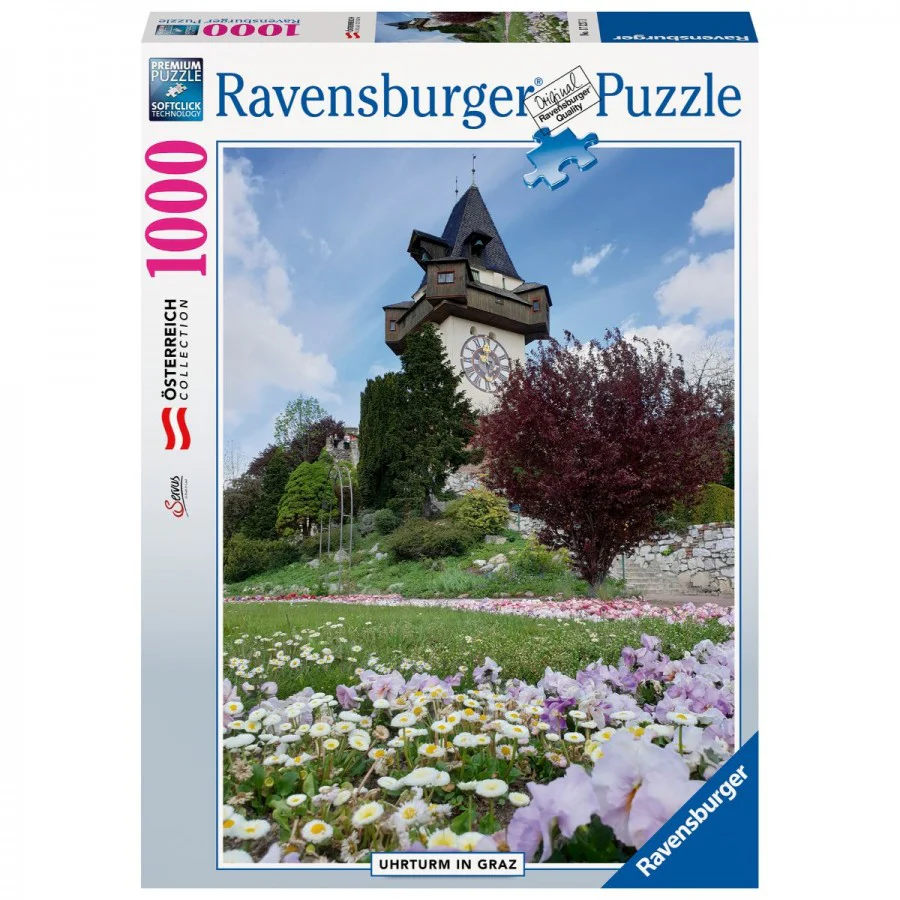 767-ravensburger-uhrturm-in-graz-1000-piece-jigsaw-1.webp Ravensburger - Uhrturm in Graz 1000 Piece Jigsaw