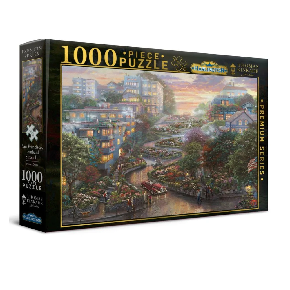 Harlington - Thomas Kinkade San Francisco Lombard Street II 1000 Piece Jigsaw