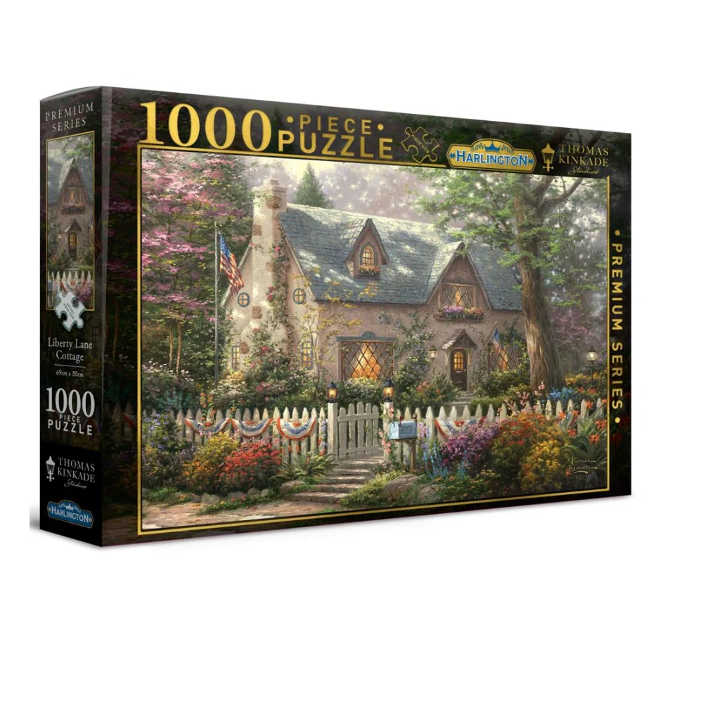 Harlington - Thomas Kinkade Liberty Lane Cottage 1000 Piece Jigsaw