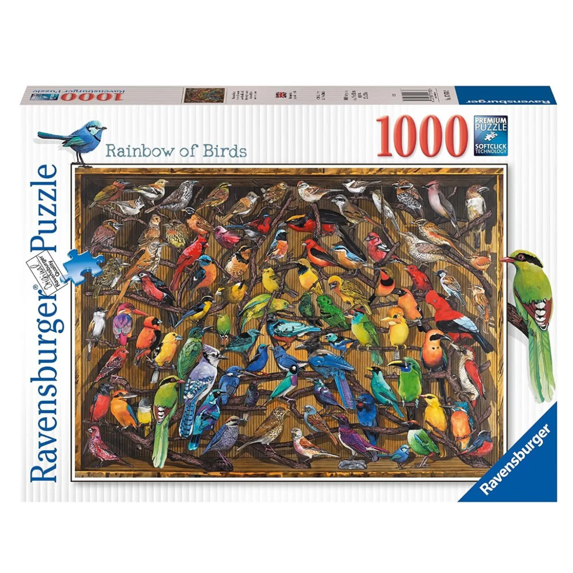 Ravensburger - Rainbow of Birds 1000 Piece Jigsaw