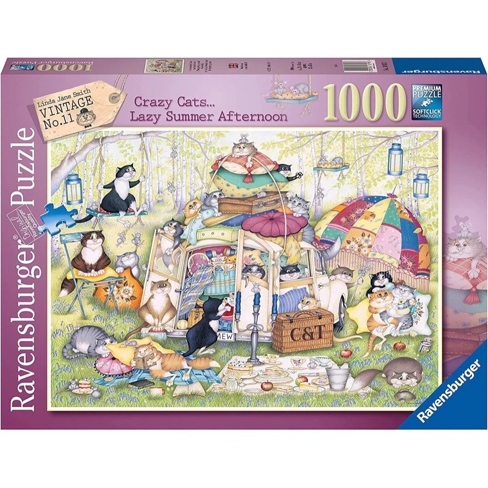 Ravensburger - Crazy Cats The Good Life - 1000 Piece Jigsaw