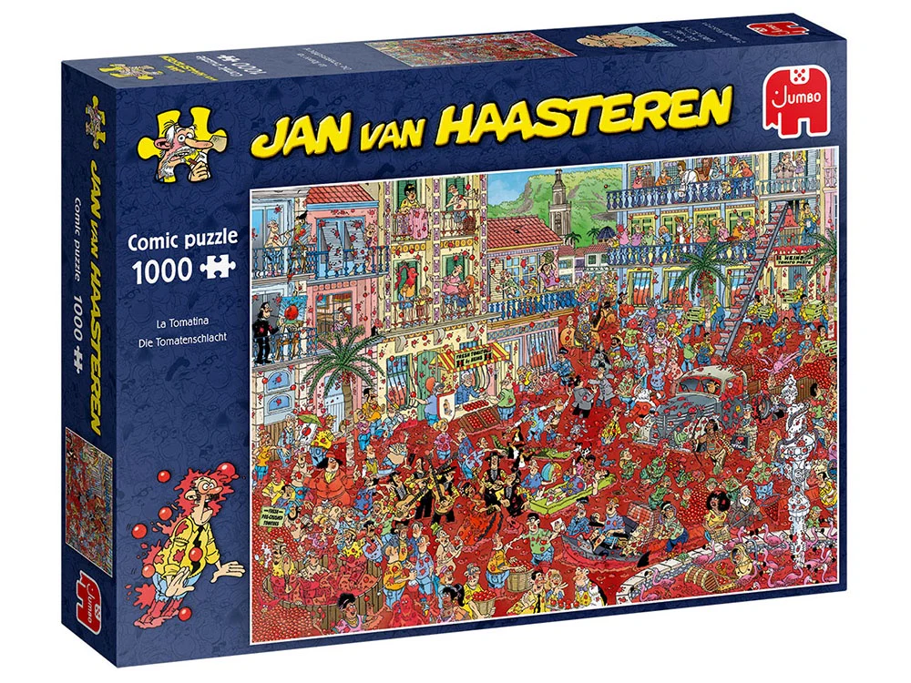 Jan Van Haasteren - La Tomatina 1000 Piece Jigsaw