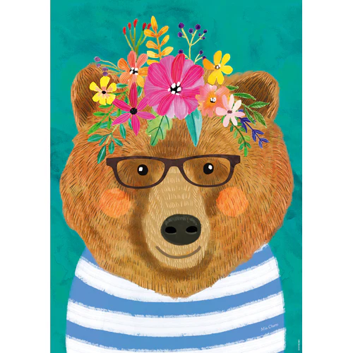 Heye - Floral Friends Gentle Bruin 1000 Piece Jigsaw