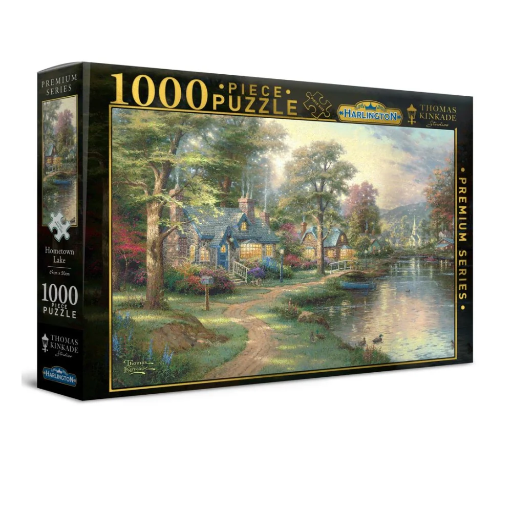 Harlington - Thomas Kinkade Hometown Lake 1000 Piece Jigsaw